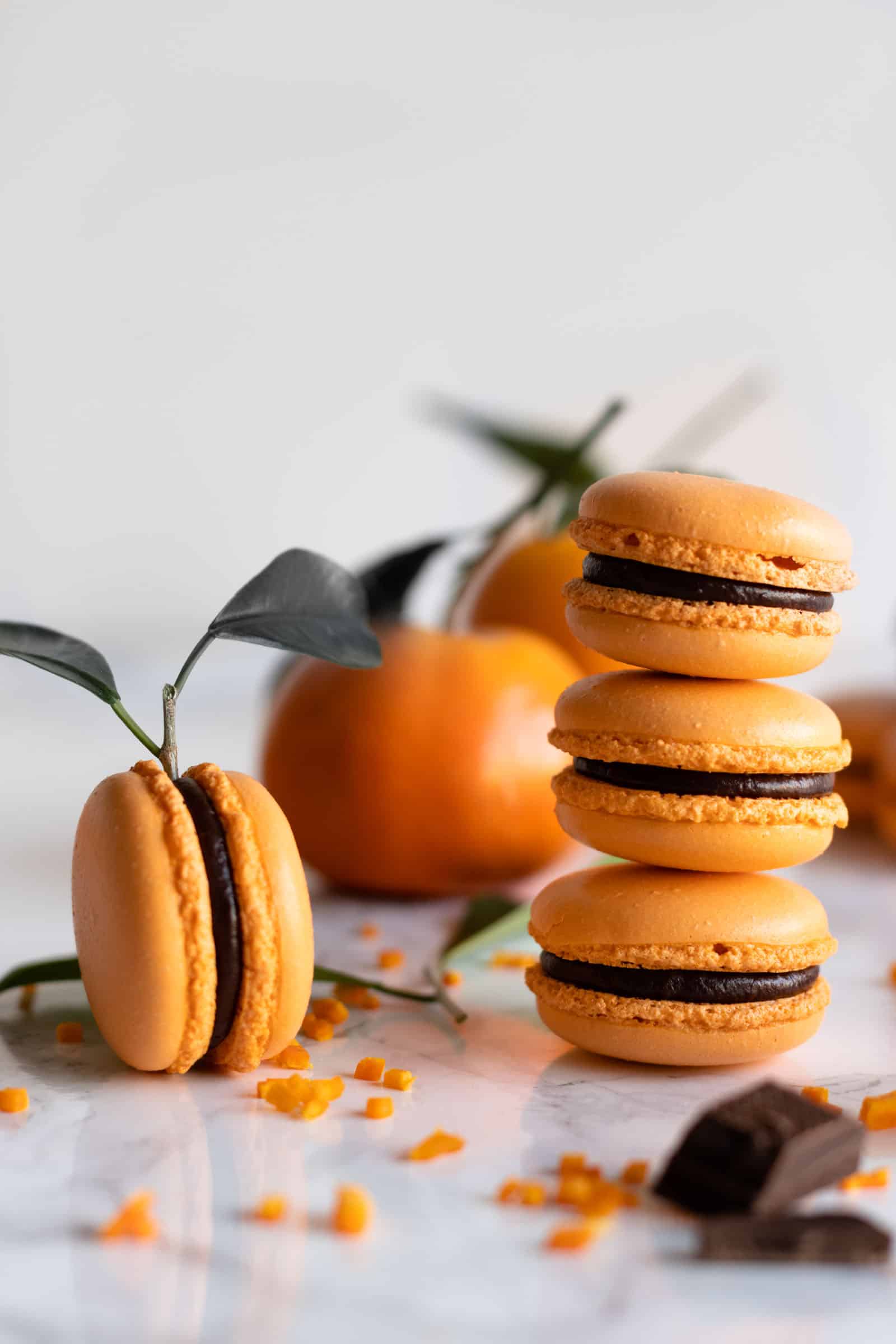 Mandarin Chocolate Macarons (FAILPROOF Recipe!)