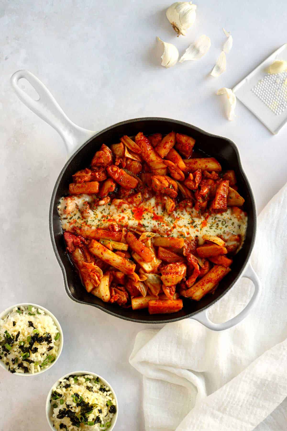 Cheese Dakgalbi – Korean Spicy Chicken Stir-Fry (Spicy & ADDICTING!)