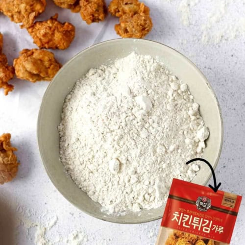 korean fried chicken frying mix in a bowl.