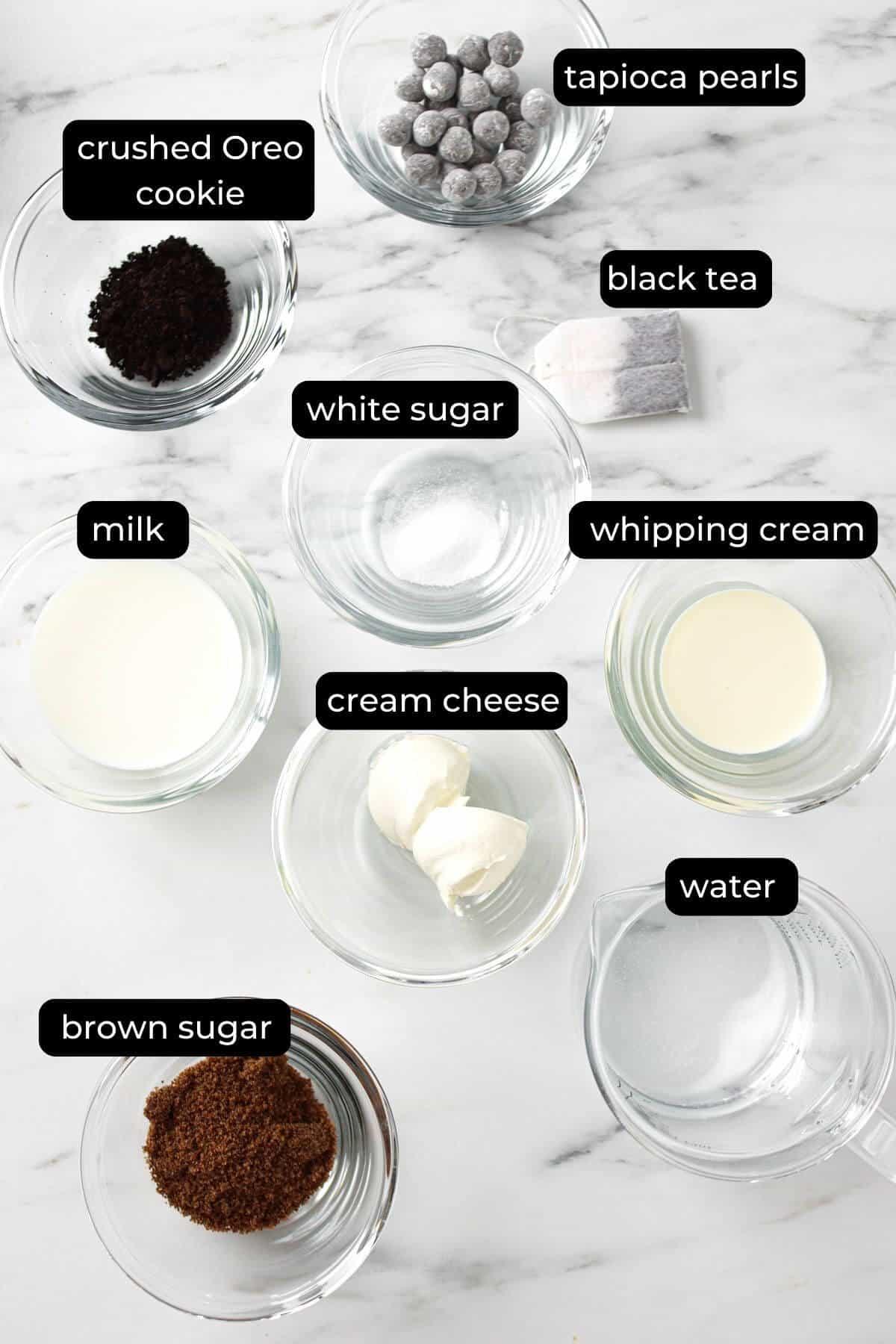 oreo milk tea ingredients