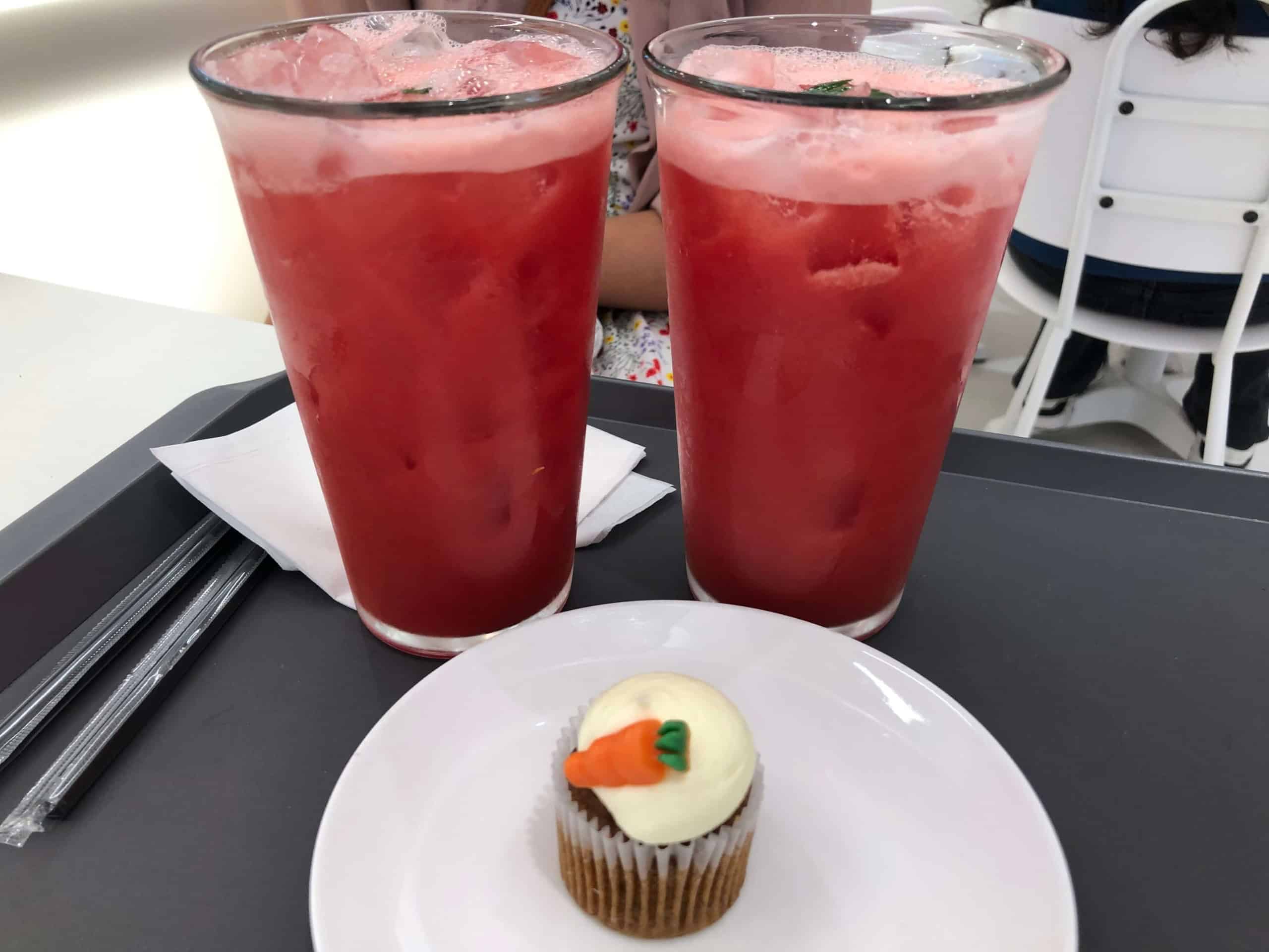 watermelon juice at a café in Seoul.